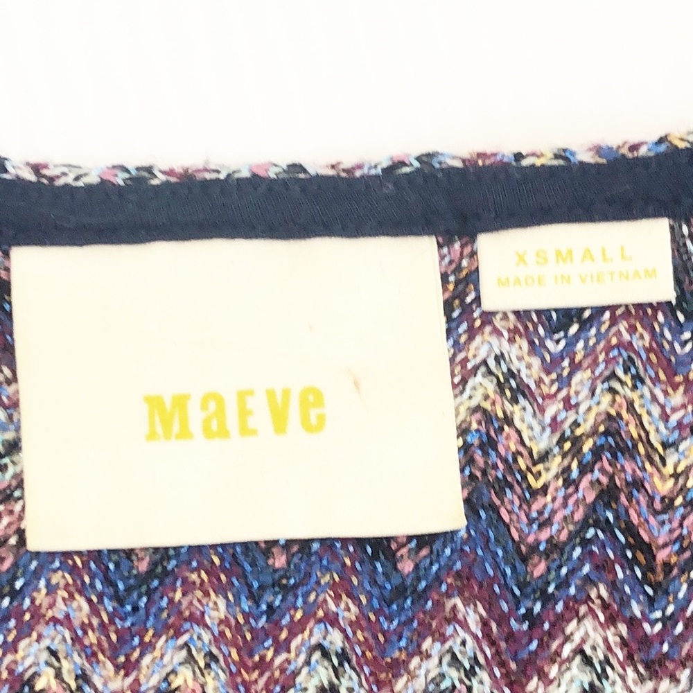 Maeve Anthropologie Westwater Chevron Dress (XS) - Picture 11 of 12